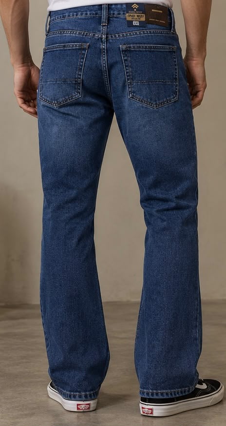 910 - Pantalón Corte Recto Azul Índigo