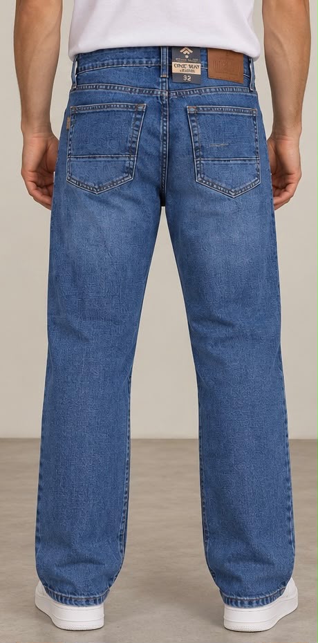 911 - Pantalón Corte Recto Azul Claro