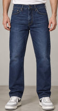 907 - Pantalón Corte Bota Azul Oscuro