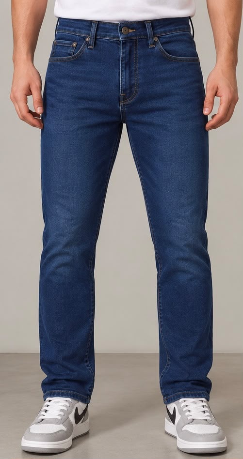 915 - Pantalón Corte Slim Azul Oscuro