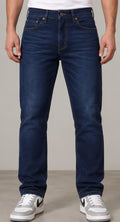 912 - Pantalón Corte Slim Azul Oscuro