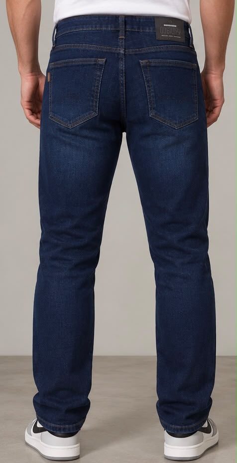 912 - Pantalón Corte Slim Azul Oscuro