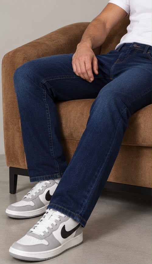 912 - Pantalón Corte Slim Azul Oscuro