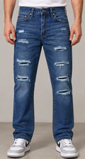 908 - Pantalón Corte Recto Rasgado