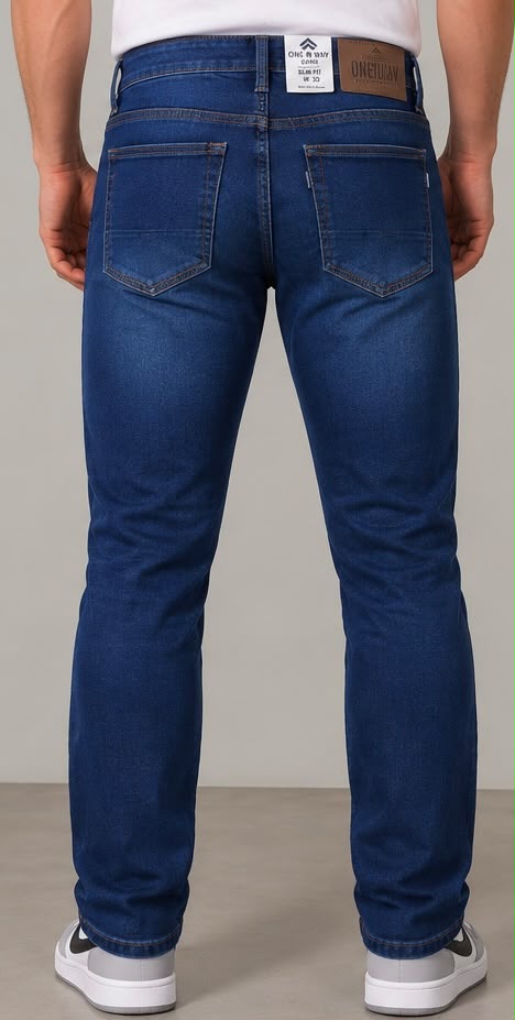 898 - Pantalón Corte Slim Azul Índigo