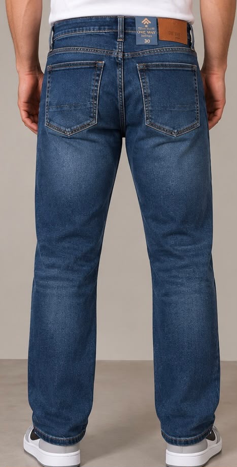 904 - Pantalón Corte Recto Efecto Vintage