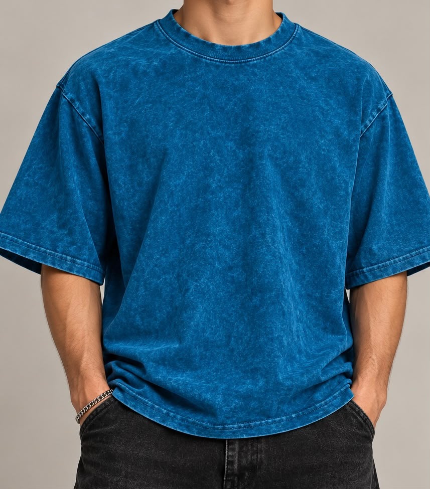 Playera Oversize Acid Wash 200 GSM | 100% Algodón | Premium