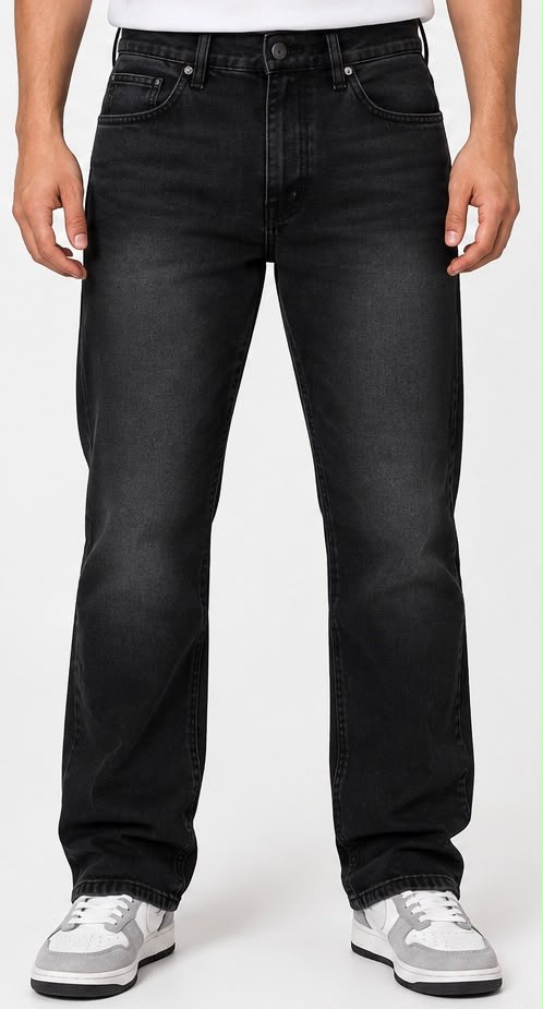 901 - Pantalón Corte Recto Efecto Deslavado