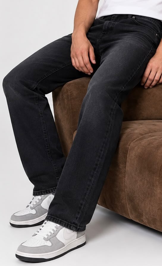 901 - Pantalón Corte Recto Efecto Deslavado